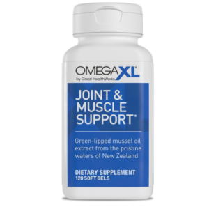 OmegaXL Joint Support Supplement - Natural Muscle Support, Green Lipped Mussel Oil, Soft Gel Pills, Drug-Free, 120 Count