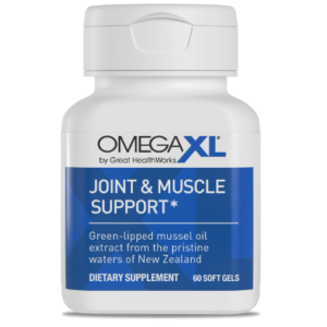 OmegaXL Joint Support Supplement, for Relief - Natural Muscle Support, Green Lipped Mussel Oil, Soft Gel Pills, Drug-Free, 60 Count